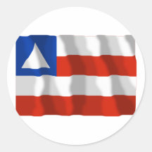 Wellenartig bewegende Flagge Bahias, Brasilien Sticker
