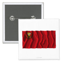 Wellenartig bewegende Flagge Kedahs Anstecknadelbutton