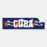 Wellenartig bewegende Flagge Kubas Auto Sticker