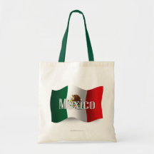 Wellenartig bewegende Flagge Mexikos Taschen