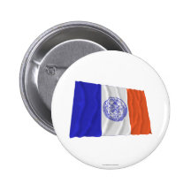 Wellenartig bewegende Flagge New York City Anstecknadelbuttons