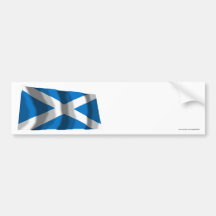 Wellenartig bewegende Flagge Schottlands St Andrew Autoaufkleber