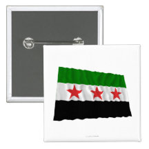 Wellenartig bewegende Flagge Syriens (1932-1958 un Button
