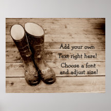 Wellingtons oder Wellies Gumboots oder Gummies? Posterdrucke