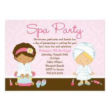 Wellness-Center-Geburtstags-Party Einladung