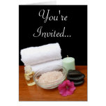 Wellness-Center/Massage-/Pedicure-Salon-Szenen-Sch Grußkarte