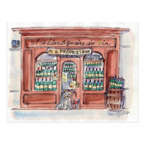 Welpe auf Rue Malar, Paris postkarten