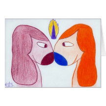 Welpen-Flammen-Liebe Grußkarten
