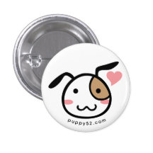 Welpen-Liebe-Maskottchen Anstecknadelbutton