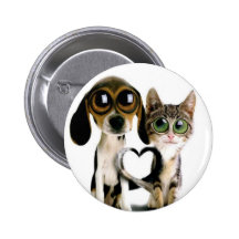 Welpen-Liebefrieden Anstecknadelbuttons