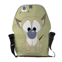 Welpen-Überraschungs-Rickshaw-Bote-Tasche Kurier Taschen