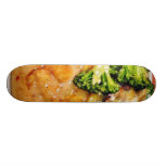 Wels-Brokkoli Piccata Nahrung, die Abendessen koch Personalisierte Skatedecks