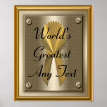 Welt am beststen? Plakat-Druck-Zeichen