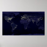 Welt nachts plakat