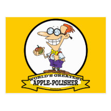WELTBESTER APPLE-POLIERMITTEL-CARTOON POSTKARTEN