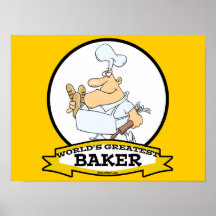 WELTBESTER BÄCKER-MANN-CARTOON POSTER