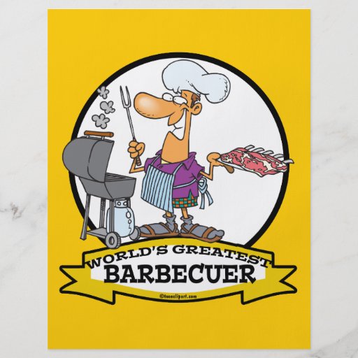 WELTBESTER BARBECUER MANN-CARTOON INDIVIDUELLE FLYER