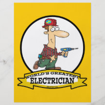 WELTBESTER CARTOON DER ELEKTRIKER-MANN-II INDIVIDUELLE FLYER