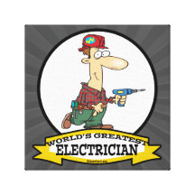 WELTBESTER CARTOON DER ELEKTRIKER-MANN-II GALERIE FALT LEINWAND