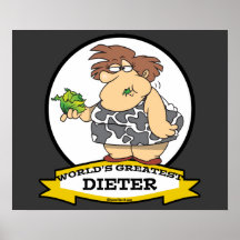 WELTBESTER DIETER-CARTOON PLAKATDRUCK