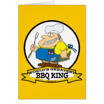 WELTBESTER GRILLEN-KÖNIG MEN CARTOON KARTEN