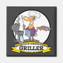WELTBESTER GRILLVORRICHTUNGS-MANN-CARTOON MAGNETS