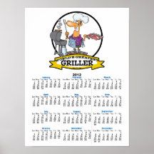 WELTBESTER GRILLVORRICHTUNGS-MANN-CARTOON POSTERDRUCK