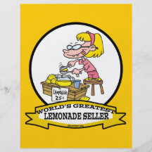 WELTBESTER LIMONADE-VERKÄUFER SCHERZT CARTOON BEDRUCKTE FLYER