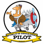 WELTBESTER MANN-CARTOON DES PILOTii Fotofigur