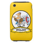 WELTBESTER MANN-CARTOON DES PILOTii Tough iPhone 3 Cover