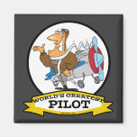 WELTBESTER MANN-CARTOON DES PILOTii Magnete