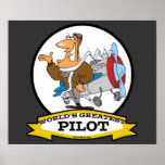 WELTBESTER MANN-CARTOON DES PILOTii Plakate
