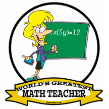 WELTBESTER MATHE-LEHRER-FRAUEN-CARTOON PHOTOFIGUREN