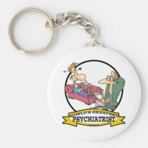WELTBESTER PSYCHIATER-CARTOON SCHLÜSSELANHÄNGER