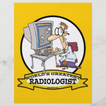 WELTBESTER RADIOLOGE-MANN-CARTOON INDIVIDUELLE FLYER