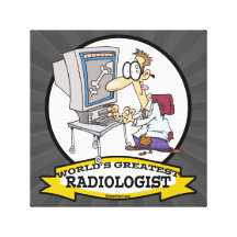 WELTBESTER RADIOLOGE-MANN-CARTOON GESPANNTE GALERIE DRUCKE