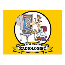 WELTBESTER RADIOLOGE-MANN-CARTOON POSTKARTE