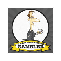 WELTBESTER SPIELER-MANN-CARTOON GESPANNTE GALERIEDRUCKE