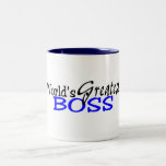 Weltbestes Chef-Schwarz-Blau Kaffeetasse