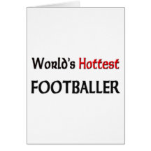 Weltheißester Fußballspieler Grußkarte