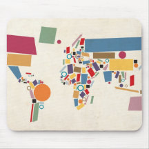 Weltkarte abstrakt mousepads