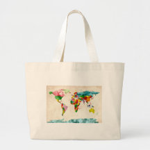 Weltkarte-Aquarelle Tasche