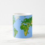 Weltkarte-Kaffeetasse