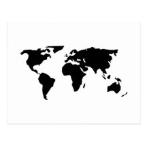 Weltkarte Postkarte