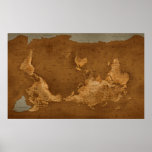 Weltkarte - umgedreht plakatdruck
