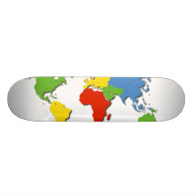 Weltkarteplattform Individuelle Skateboarddecks
