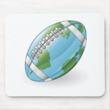 Weltkugelfußball-Ballkonzept Mousepads