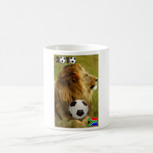 Weltmeisterschaft-Fußball-Becher - Löwe Südafrika Tassen
