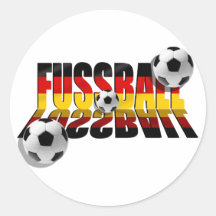 Weltmeisterschaft-Fußball - Flagge Deutschland-Fuß Runde Sticker