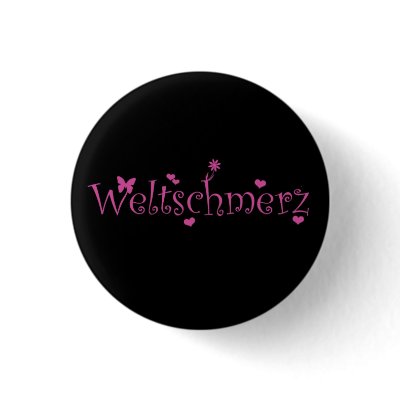 Weltschmerz Button (Pink/Black) von Otrantoshop